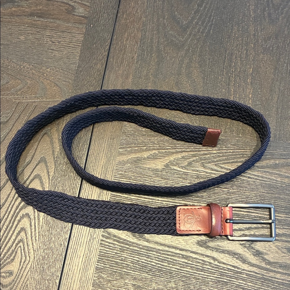 Original Penguin Navy Braided Belt